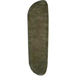 Beliani Kurzflor-Teppich Grün, Oval 80x250 cm - Moderner Kurzflor-Teppich aus handgetufteter Viskose und Wolle, ideal für Schlaf- und Wohnbereiche. Genieße den hohen Nutzkomfort und die angenehme Haptik dieses stilvollen Läufers.