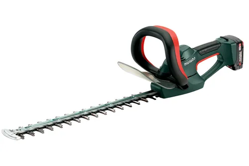 Metabo AHS 18-45 V Akku-Heckenschere - Leistungsstarke Akku-Heckenschere mit 43 cm Schnittlänge, ergonomischer Bauweise und geringem Lärmpegel – ideal für müheloses Heckenschneiden im Garten.