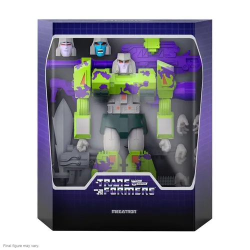 Super7 - Transformers Ultimates Megatron 18 cm Actionfigur - Actionfigur Megatron aus Transformers Ultimates, 18 cm groß, mit hochwertiger Bemalung und vielfältigem Zubehör wie austauschbaren Köpfen und Händen für grenzenlosen Spielspaß.