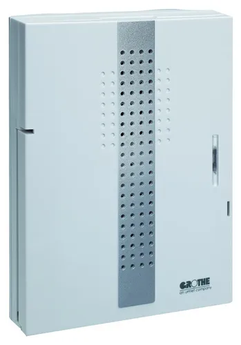 Grothe 43175 Gong 8 - 12, 230 V, 86 dBA Weiß, 17 brillante Sounds und umschaltbarer Alarmton für optimale Sicherheit in Ihrem Zuhause