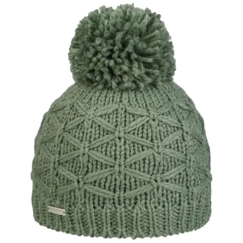 Seeberger Annelie Pompon Mütze Damen/Herren -, Grün , 6.75-7.5
