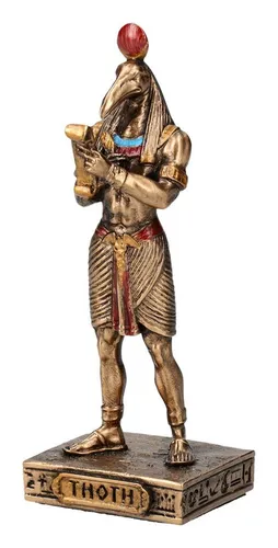 Figuren Shop GmbH Dekofigur Thoth Figur – Ägyptischer Gott Statue Miniatur 9 cm Veronese Deko