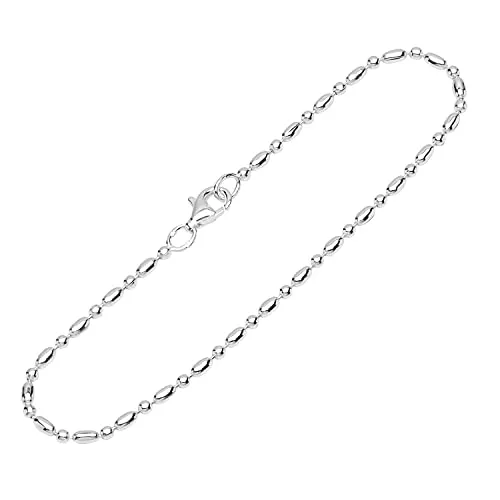 NKlaus Armband 925 Sterling Silber 20cm Kugelketten Variation glänzend Damen Armkette 12284