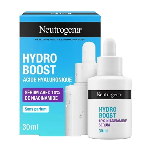 Neutrogena Hydro Boost 10% Niacinamide Serum - Tagespflege – Feuchtigkeitsspendendes Gesichtsserum mit 10% Niacinamid und Hyaluronsäure für sichtbar strahlende und glattere Haut in nur einer Anwendung.