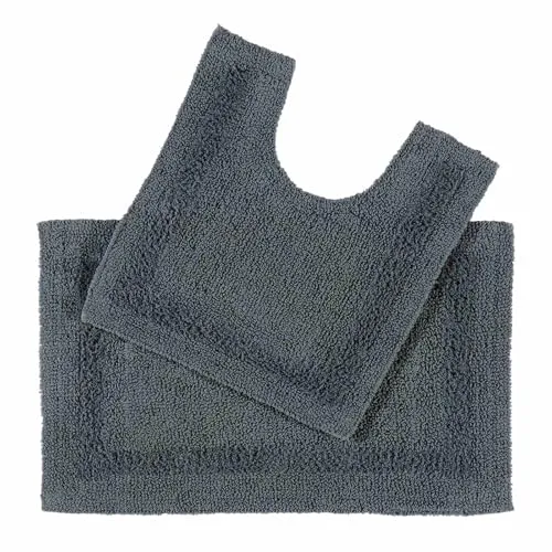 Homescapes 2-TLG. Badematten-Set grau