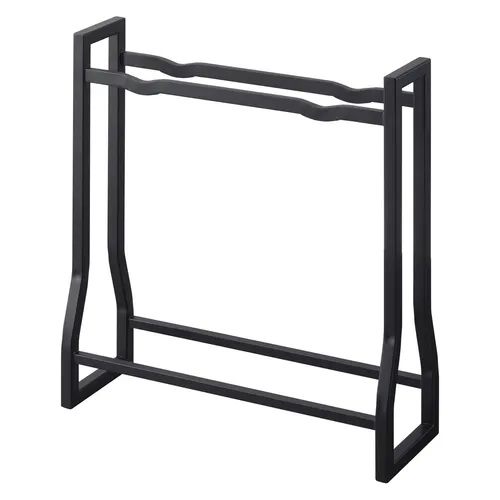 Yamazaki Hantelständer TOWER - 2-stufige Hantelablage in Schwarz - Hanteln & Gewichte, stabiler 2-stufiger Ständer mit Anti-Roll-Mulden für sicheren Halt und zusätzlichem Stauraum für Gewichte, ideal für Fitness-Enthusiasten.