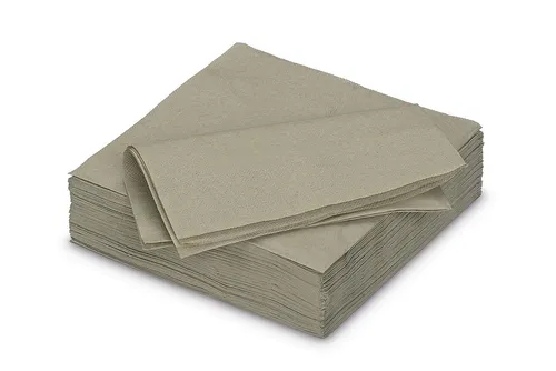 AVA Papierserviette, Servietten aus Papier 25x25cm 2-lagig 50 Stück Taupe