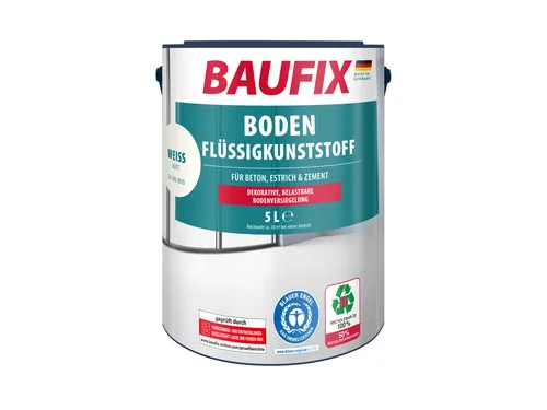 BAUFIX Boden-Flüssigkunststoff weiss matt, 5 Liter