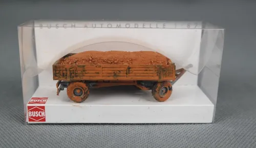 Busch 44922 Spur H0 - Anhänger mit Ballonreifen und Ziegelschutt NEU und OVP