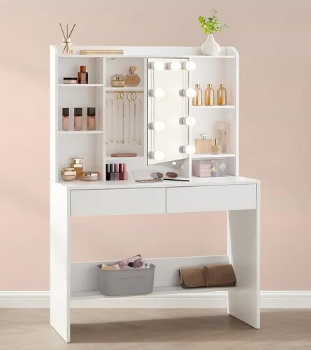 VASAGLE Schminktisch mit 9 LED-Leuchten von VASAGLE