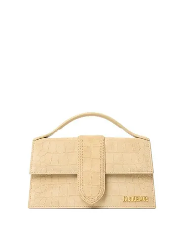 JACQUEMUS Henkeltasche Le Grand Bambino - Elegante Damenhandtasche im ikonischen Le Grand Bambino Design. Aus strukturiertem Veloursleder mit edlem Croco-Look. Vielseitig tragbar durch abnehmbaren Schulterriemen, ideal für jeden Anlass. Hochwertige Details runden den modernen Look ab.