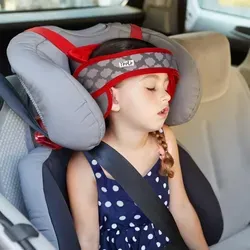 NapUp Kopfstütze für schlafende Kinder im Auto | Sicherer Halt für den Kopf | Rot