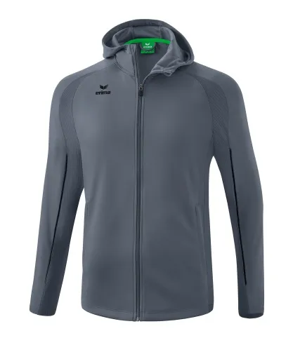 Erima Unisex Kinder Liga Star Trainingsjacke mit Kapuze - Badmintonbekleidung Jungen, aus strapazierfähigem Funktionsmaterial für volle Bewegungsfreiheit und ideal für aktive Kids.