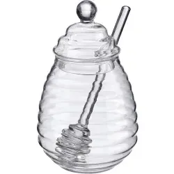 WESTMARK Melli Honigtopf, Borosilikatglas 65142260 , 1 Set = 1 Glas inkl. Löffel