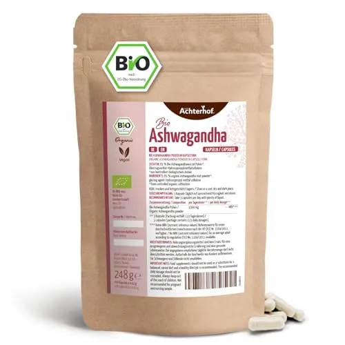 Ashwagandha Kapseln Bio 400 Stück | Hochdosiert 1500 mg | Vegan und Naturrein - Ashwagandha Kapseln in Bio-Qualität, ideal für schnelle Einnahme und reich an wertvollen Inhaltsstoffen. Perfekt für Ayurveda-Enthusiasten und gesundheitsbewusste Menschen.