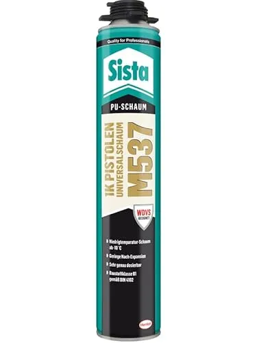 Sista M537 1K-Pistolen Universalschaum zur Montage von Fenstern und zum Einsatz im WDVS, 750ml