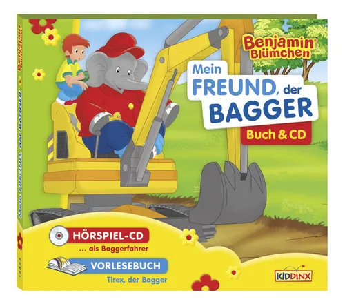 Benjamin Blümchen - Mein Freund, der Bagger + Buch - Hörspiel - CD - *NEU*