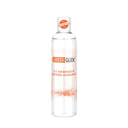 Waterglide 2-in-1 Gleit- und Massagegel Guarana | Stimuliert & Pflegt | Kondomfreundlich mit anregendem Frischekick | 100 ml Gleitmittel Frau & Mann für Sex und Sexspielzeug