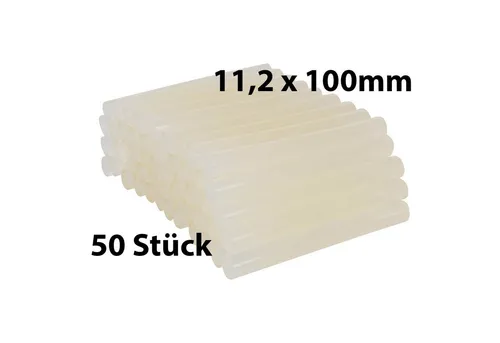 Silverline Klebesticks Heißklebepistole Klebestifte 50er Packung 11,2 x 100 mm transparent
