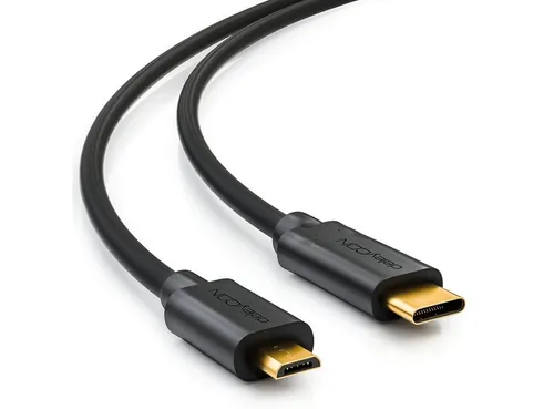 deleyCON deleyCON 3,0m USB C Kabel Datenkabel Ladekabel USB 2.0 micro USB zu Smartphone-Kabel