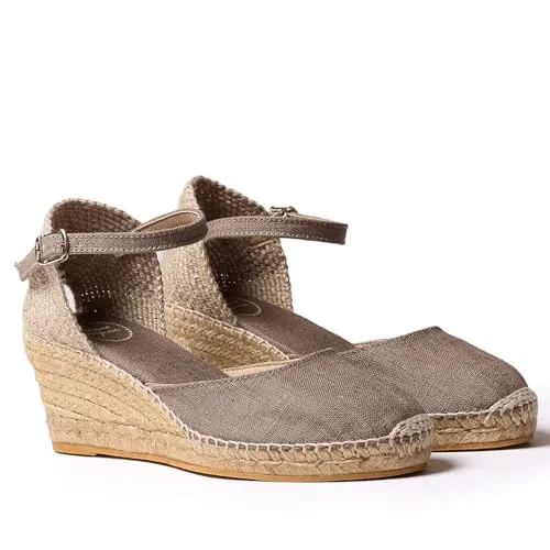 Toni Pons Espadrilles Caldes Taupe - Braune Espadrille in Größe 41 - Halbschuhe, stilvolle und bequeme Espadrille aus hochwertigem Material, ideal für den Sommer.