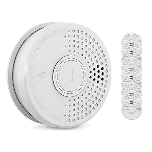 SHD by OneConcept Rauchmelder, 10x Mini-Rauchmelder, Feuermelder mit Batterie, Rauchmelder 10er-Set für Küche, Büro, Wohnwagen, Optischer Sensor Brandmelder mit Testfunktion & Stummschaltung