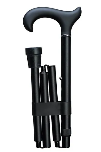 Stockshop Gehstock Faltstock Softgrip-Ergonomic - Behinderten-Bedarf, eleganter und ergonomischer Derbygriff für optimalen Komfort, belastbar bis 120 kg.