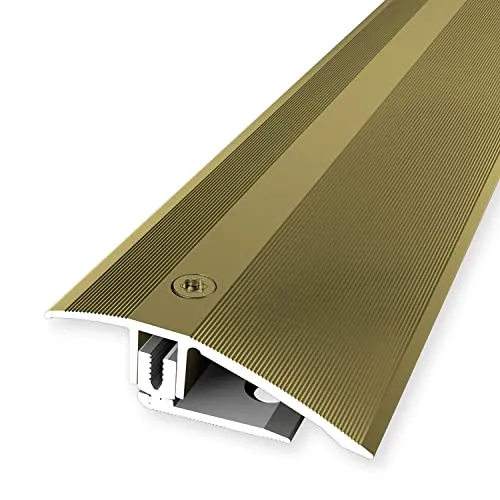 PROVISTON | Ausgleichsprofil flexibel | Parkettprofil | Breite: 51 mm | Höhenausgleich: 7-23 mm | Länge: 900 mm | Aluminiumprofil | Gold | 1 Stück