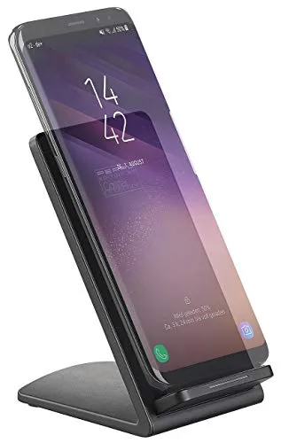 Callstel Induktions-Ladeständer für Qi-kompatible Smartphones, 1A, 5 W, schwarz (Apple Ladekabel)