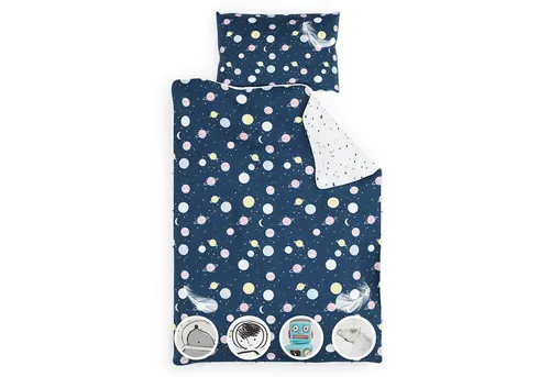 sleepwise Kinderbettwäsche Set 100x135 | Planeten Design - Bettwaren-Set für Kinder aus extraweicher Mikrofaser, hautfreundlich und schadstoffgeprüft nach ÖKOTEX. Pflegeleicht und perfekt für Mädchen und Jungen.