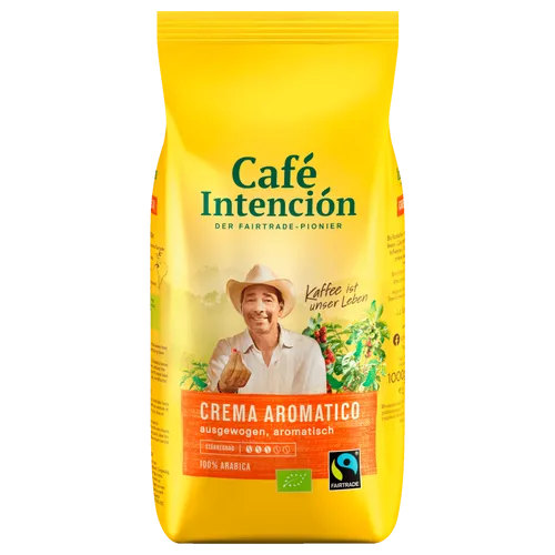 Darboven Café Intencion Kaffeebohnen Crema Arabica 1kg - Hochwertige 100% Arabica Kaffeebohnen für ein cremiges, vollmundiges Geschmackserlebnis, ideal für Kaffeeliebhaber.