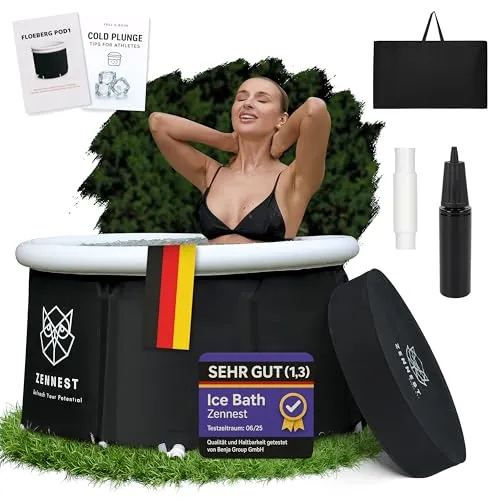 Zennest Eistonne Für Zuhause 75cm – Deutsche Ingenieurskunst, Cold Plunge Eisbaden Tonne Outdoor Mit 6-schicht-isolierung, Aufblasbare Eiswanne & Tragbare Badewanne Für Erwachsene - Ebook