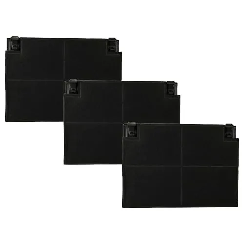 vhbw 3x Aktivkohlefilter Ersatz für Küppersbusch 1009, 544179 für Dunstabzugshaube - 19,5 x 13,9 x 2,2 cm