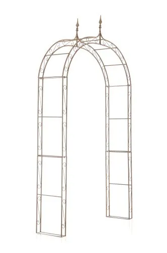 CLP Rosenbogen Lenz - Romantischer Rankenbogen aus beschichtetem Eisen - Rosenbögen aus stabilem Eisen im Landhausstil, ideal als Rankhilfe für Pflanzen. Handgefertigt, extrem stabil und in sechs Farben erhältlich. Verleihen Sie Ihrem Garten das gewisse Extra!