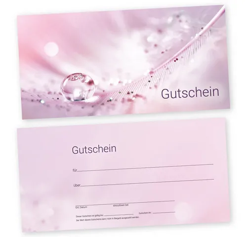 cosmeticPlus Geschenkkarte 50 Gutscheinkarten mit verschiedenen Motiven (zum Verkaufen), glänzende Vorderseite