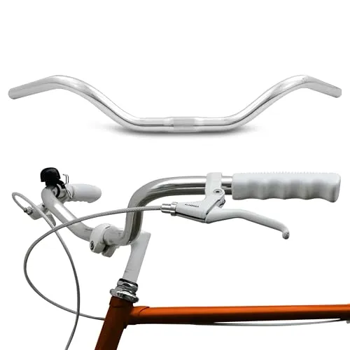 City-Bike Fahrradlenker 25,4 mm - Ergonomischer Retro Lenker für Damen- und Herrenfahrräder - Fahrradlenker für aufrechte Sitzposition, entlastet Rücken und Handgelenke. Hochwertiges Aluminium, leicht und langlebig, ideal für Citybikes und Cruiser.