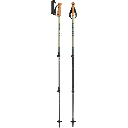 Leki Legacy Lite Trekkingstöcke 100-135 cm denimblue-darkolive - Leichte Trekkingstöcke für Wanderungen, höhenverstellbar und ideal für lange Strecken. Sicherer Halt und Komfort für Outdoor-Abenteuer.