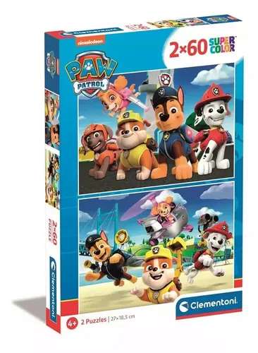 Puzzle 2x60 Super Kolor Paw Patrol Clementoni 8005125216239