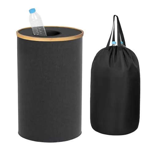 Relaxdays Pfandflaschen-Sammelbehälter 100 l in schwarz von Relaxdays