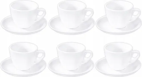 Wilmax Kaffeetassen-Set 6-teilig, 110 ml in weiß von Wilmax England