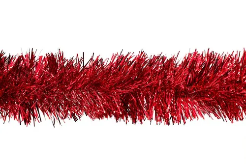 Creativery Lametta, Weihnachtsgirlande Lametta 7cm x 3m Rot