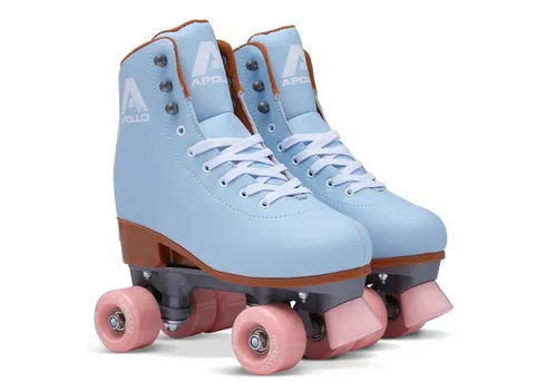 Apollo Disco Roller: Verstellbare Rollschuhe für Kinder und Erwachsene - Inliner für jedes Alter, größenverstellbar von 31 bis 42 und im stylischen Retro-Look. Perfekter Fahrkomfort dank weichem Kunstleder und ABEC-7-Kugellager.