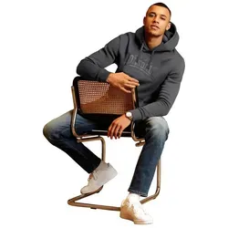 LONSDALE GOSPORT Kapuzensweatshirt für Herren, Größe XL, Schwarz - Sportliches Kapuzensweatshirt aus angerauter Sweatware, ideal für aktive Männer. Mit Kängurutasche und elastischen Rippbündchen für optimalen Komfort.