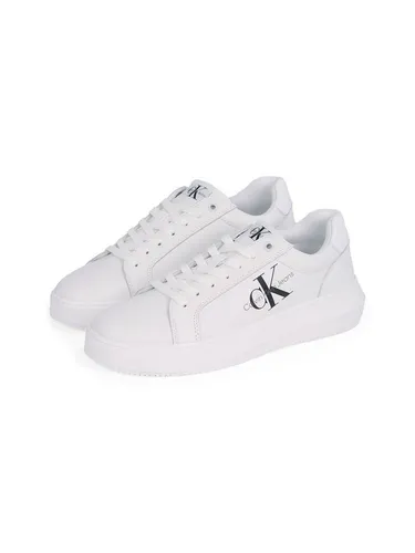 Calvin Klein Damen Cupsole Sneaker Chunky Schuhe, Weiß (White), 36 - Damen-Sneaker mit elegantem Design und hochwertigem Leder, ideal für Alltag und schicke Looks – für optimalen Tragekomfort und Stil.