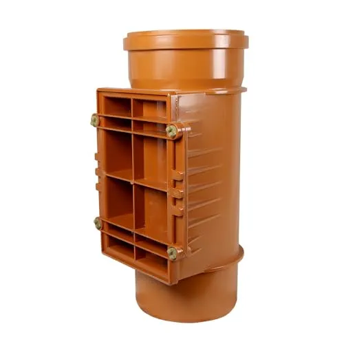 Kanalrohrsystem KG-Reinigungsrohr, Putzstück eckig DN 200 - Entwässerungssystem mit eckigem Putzstück für einfache Reinigung und Wartung, ideal für effiziente Abwasserentsorgung.