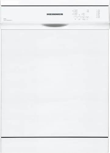HEINNER HDW‑FS6062WE++ Freistehender Geschirrspüler – 12 Maßgedecke, 6 Programme, Aquastop, Half‑Load, Verzögerte Startoption, Weiß, 5 Jahre Garantie