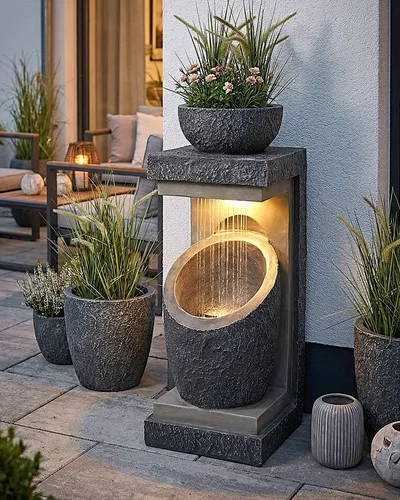Gartenbrunnen mit LED Beleuchtung WIN 30