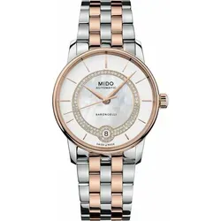 Elegante Damenuhr Mido M0378072203100 - Armbanduhr für Damen, Ø 33 mm, verbindet zeitloses Design mit präziser Schweizer Uhrmacherkunst für stilbewusste Frauen.
