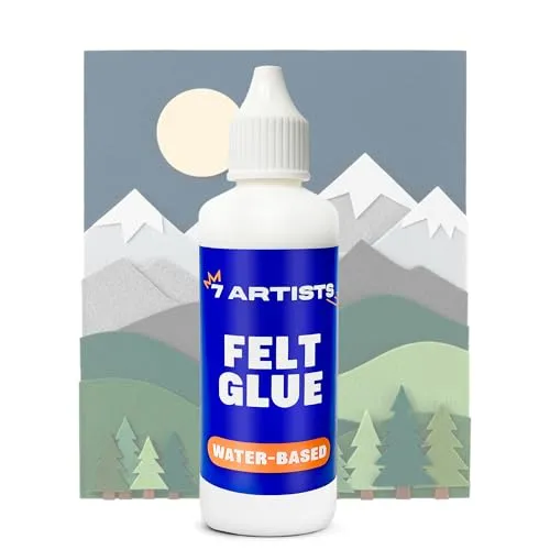 Artists Filzkleber 80 ml - Textilkleber Waschmaschinenfest Extra Stark Wasserfest für Stoff und Filz Basteln | Jeanskleber | Stoffkleber Textilkleber für Kleidung, Patches, Markisenstoff 7