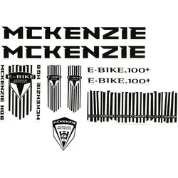 Fahrrad DEKOR Satz Aufkleber Rahmen frame Decal Sticker MC KENZIE schwarz weiß - Schwarz